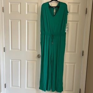 Soft surroundings jumpsuit Caspian vivid green size 1X Plus size